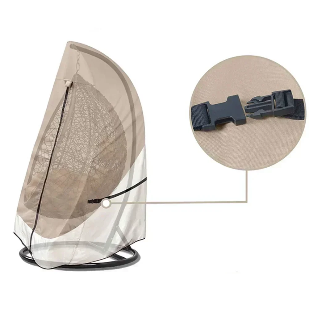 Hanging Chair Dust Cover Egg Chair Cover 420D Waterproof Fabric Full Coverage Design Furniture Cover For Garden Chairs