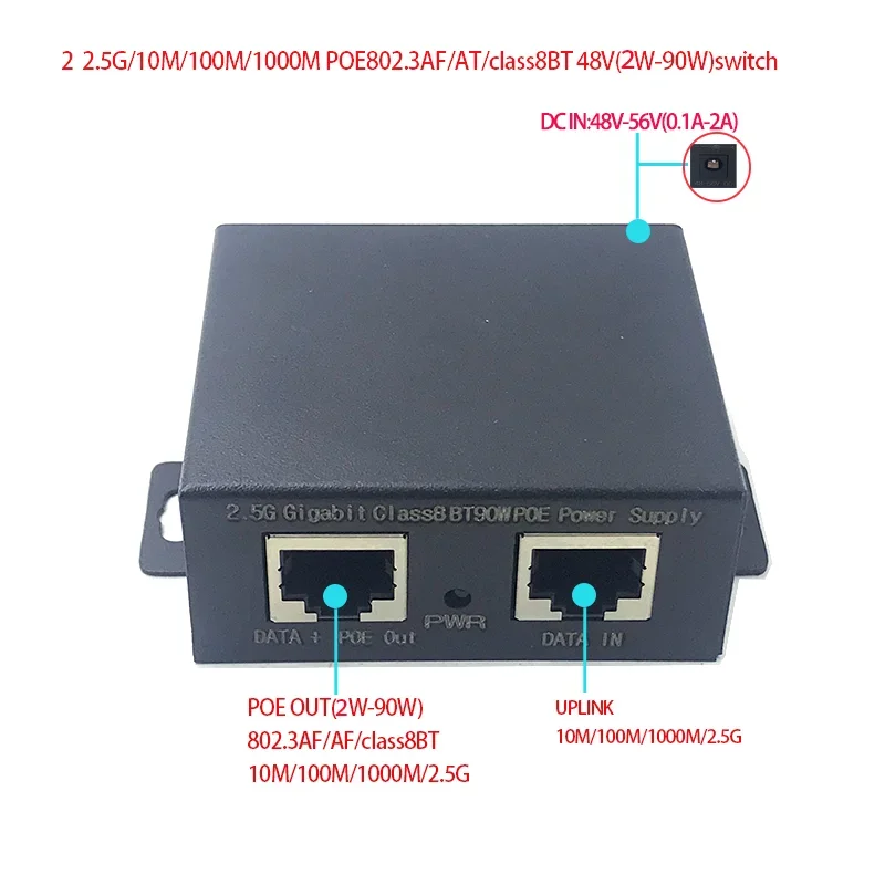 Sakelar standar satu switch (2W-90W), sakelar 2 1000M/100M/10M 2.5G