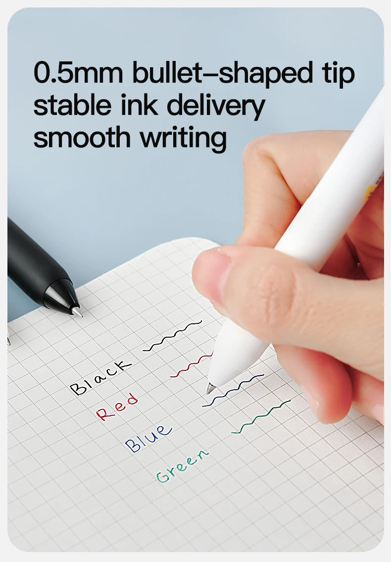 2er-Pack Spectrum 4-Farben-Klickstift - Mehrfarbiges Gelstift-Set, Glattes Schreiben für Büro & Studium, Kreatives Markierungs-Schreibwarenset – Detail 5