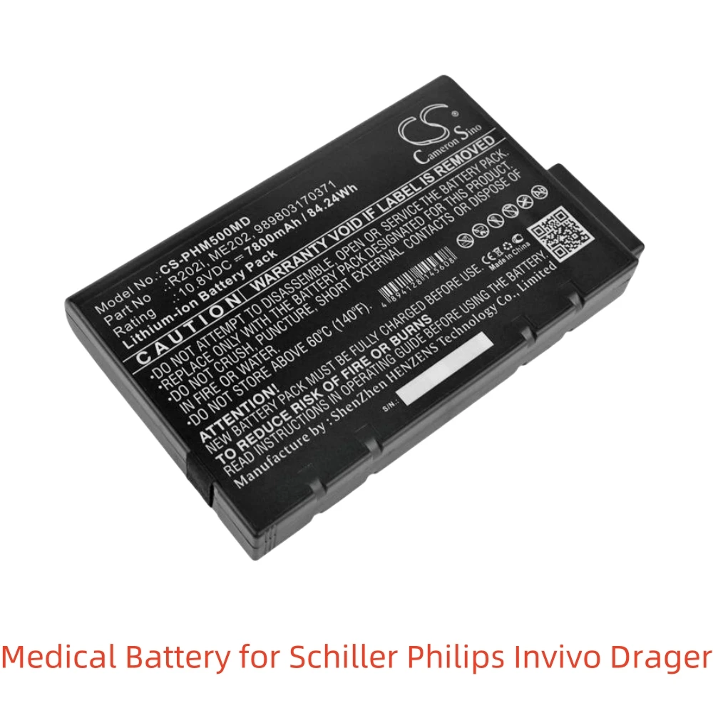 Li-ion Medical Battery for Schiller Philips Invivo Drager,10.8V,7800mAh,DS20 Diagnostic Station Efficia CM150 863304 Oxylog 3000