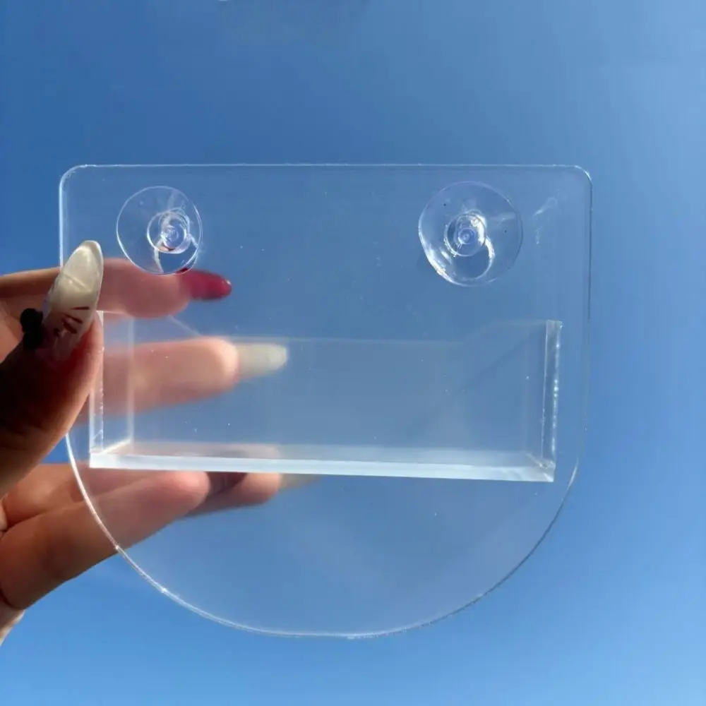 حامل بطاقة عمل أكريليك، أكواب شفط، حامل عرض بطاقة عمل موفر للمساحة، حامل نافذة سهل التركيب #2