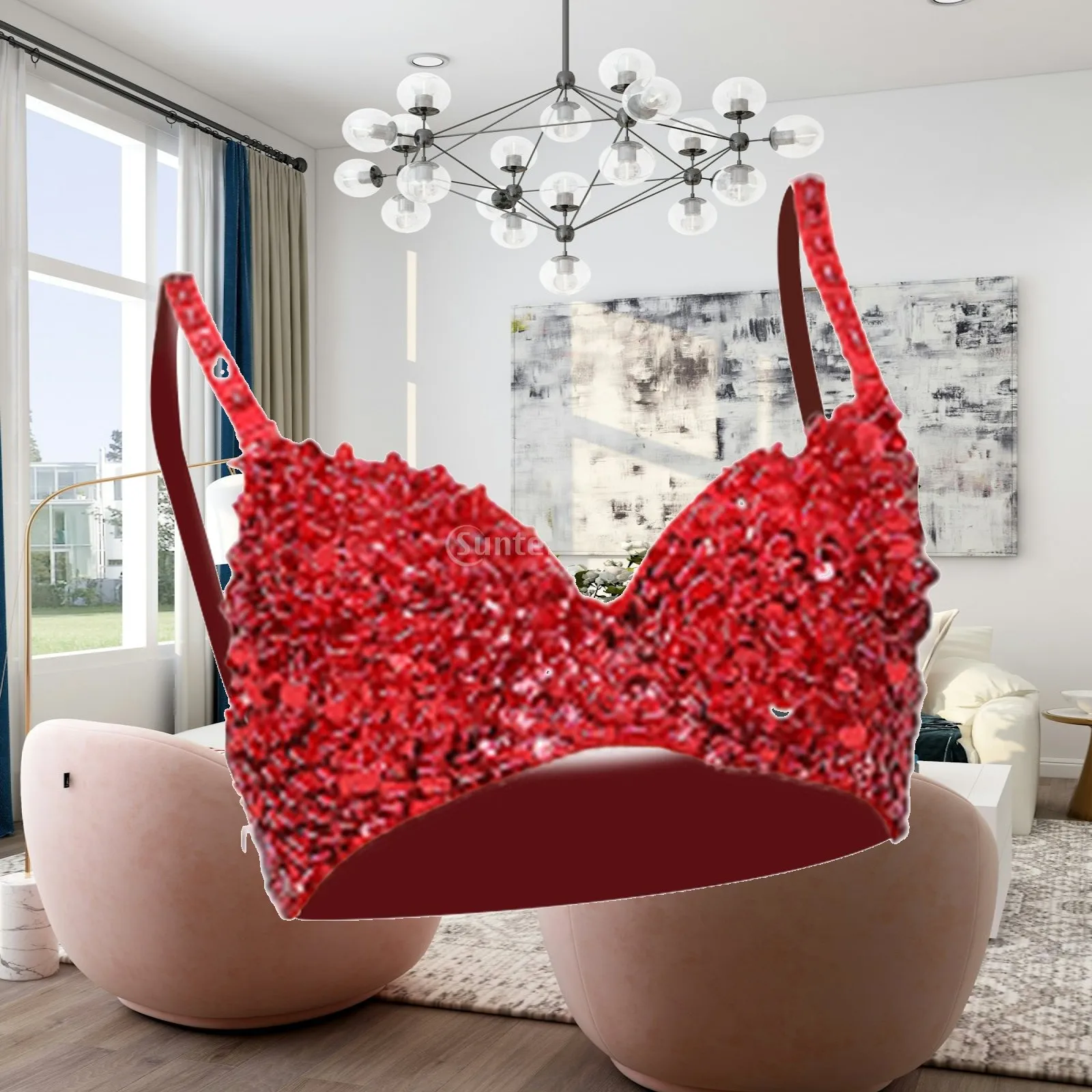 Elegant Sequin Corset Top for Women with Adjustable Back Buckles Steel Support Bra Handmade Rhinestone Bling Rave Festival