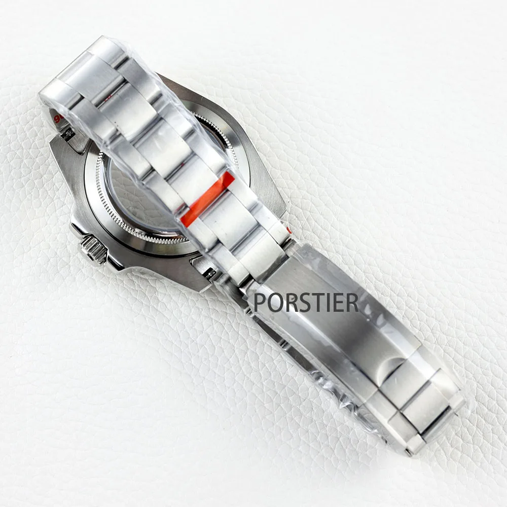 Boîtier de Montre en Verre Saphir Étanche, Bracelet Huître/Jubilee, pour Mouvement SeATM NH34 NH35/ NH36, Boîtier Sous-Marin à Cadran de 28.5mm, 40mm