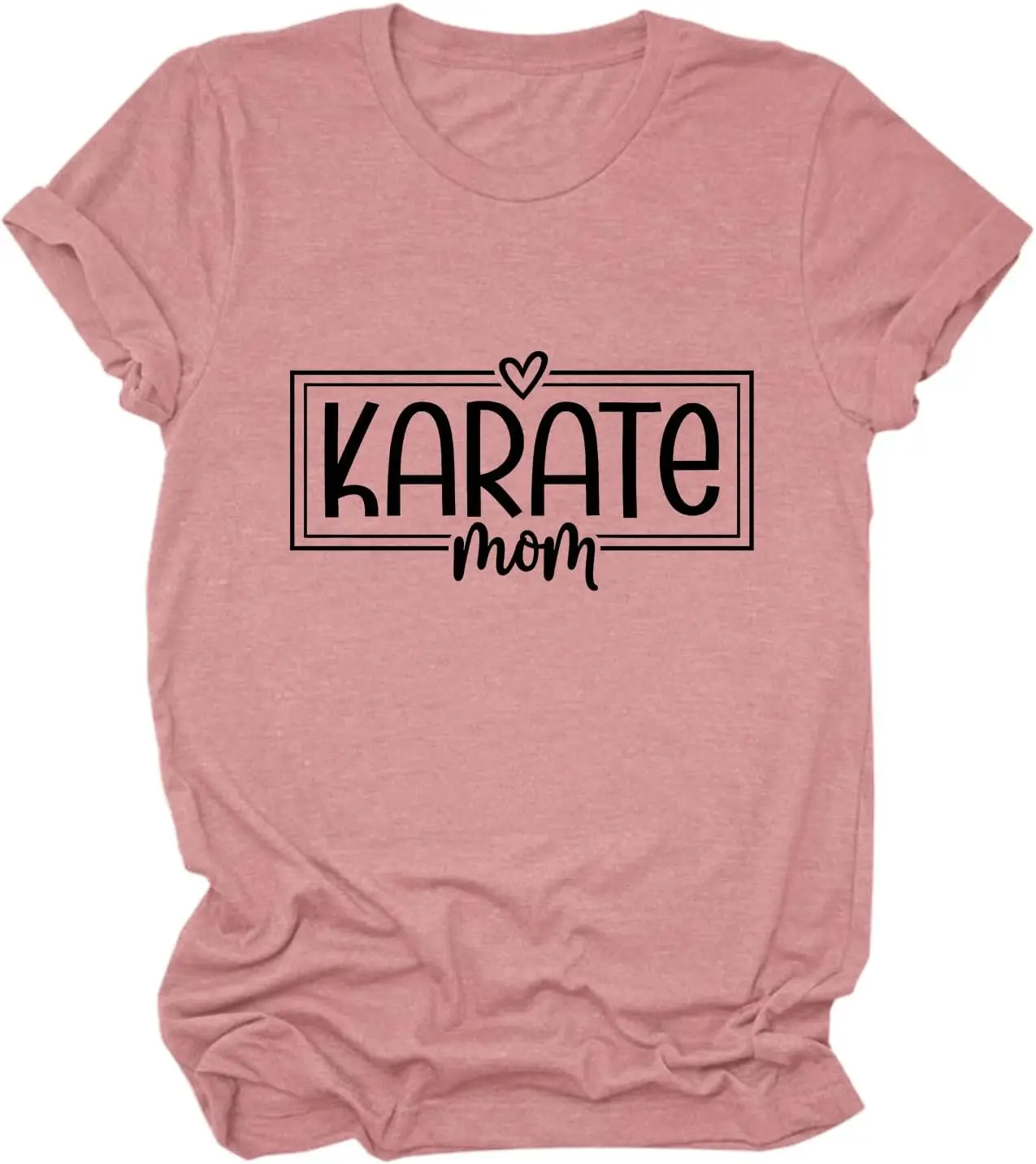 

Karate Mom Shirt for Women Cute Martial Arts T-Shirt Mothers Funny Sassy Sport Tee Tops for Mom