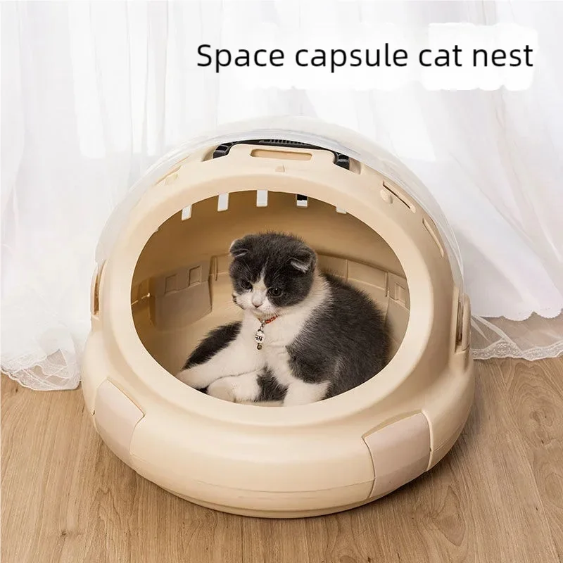 

Space capsule cat nest indoor cat cage rabbit nest pet cage cat cage outdoor portable enclosed dog outdoor box cat bag