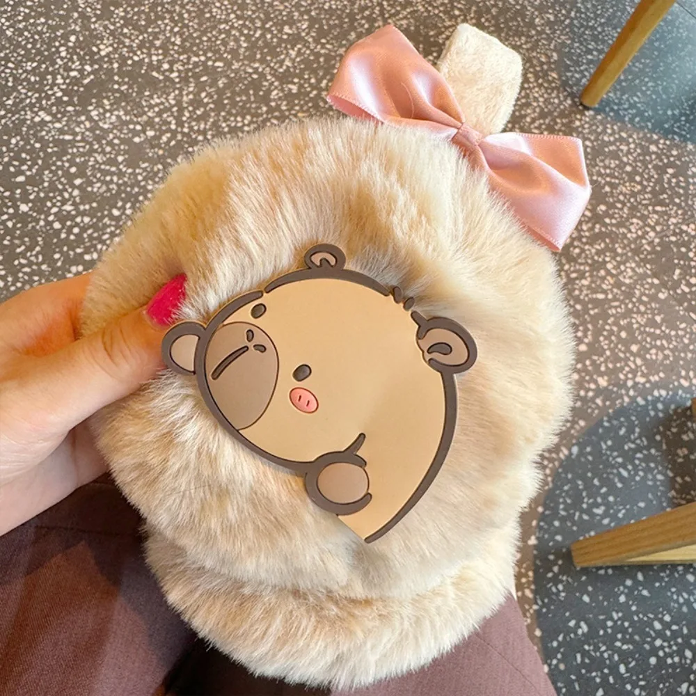 ที่ปิดหูกันหนาว Capybara ตุ๊กตาน่ารักที่ปิดหูแบบปรับได้สบายที่อุ่นหูฤดูหนาว