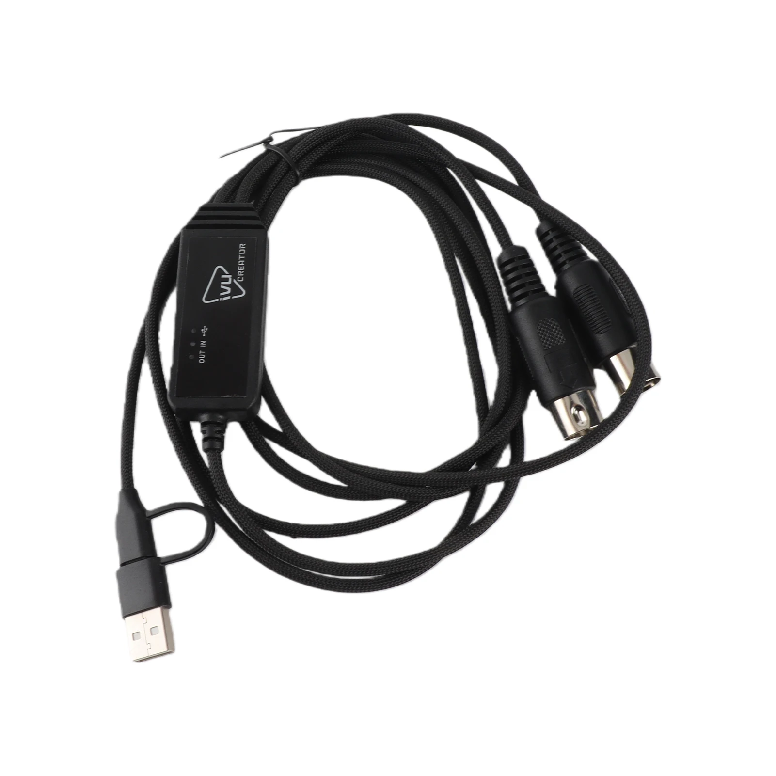 IVU   MIDI Cable 5 Pin MIDI to USB Cable Converter Adapter Compatible with Various OS Compatible MIDI Cable