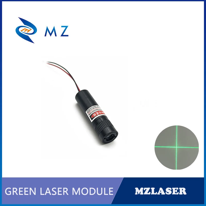 Hot Selling Compact Adjustable Focusing 520nm 1mw Lower Power Class II 3V 5V 12V 24V Green Cross Laser Diode Module Industrial