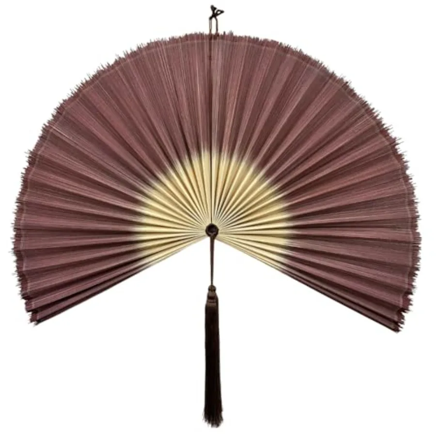 

Fan Wall DecorLarge Bamboo Fan Wall Art for Boho Hanging Headboard Decorative Folding Fan for Over Bed Decorations