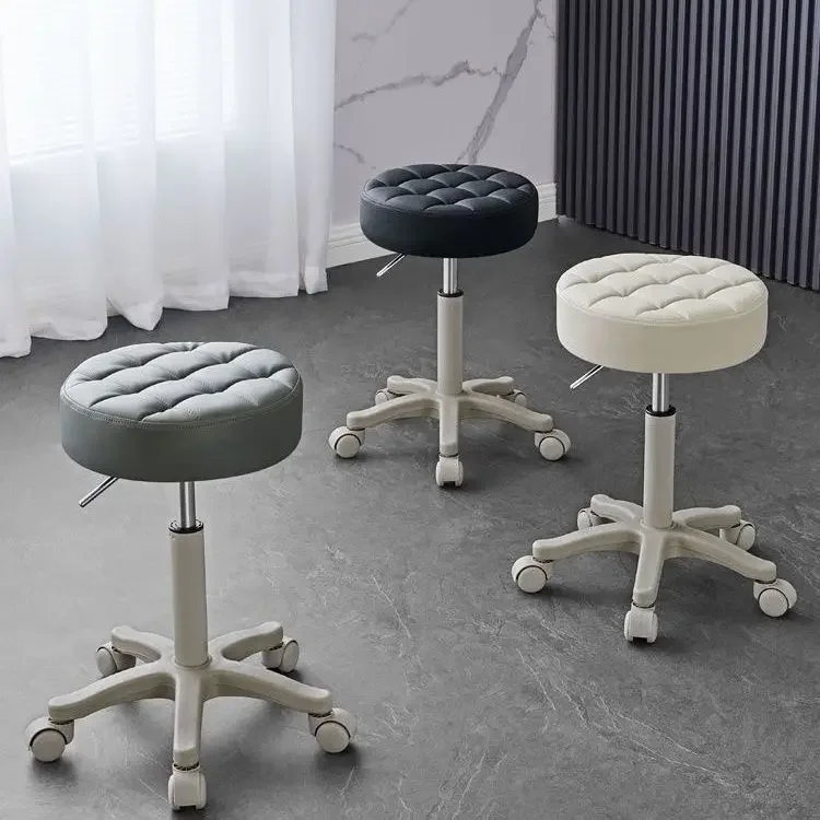 Beauty Salon Special Rotary Lifting Pulley Stool Hairdressing Chair Barber Shop Home Nail Round Stools Ottomans Bench Furniture