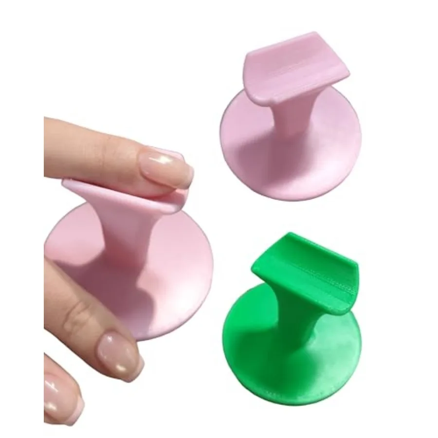 

Nail Stand for Painting Nails - 2 Pack Nail Holder Pink and Green - Pro Nail Arm Rest and Finger Paint Support for DIY Manicure