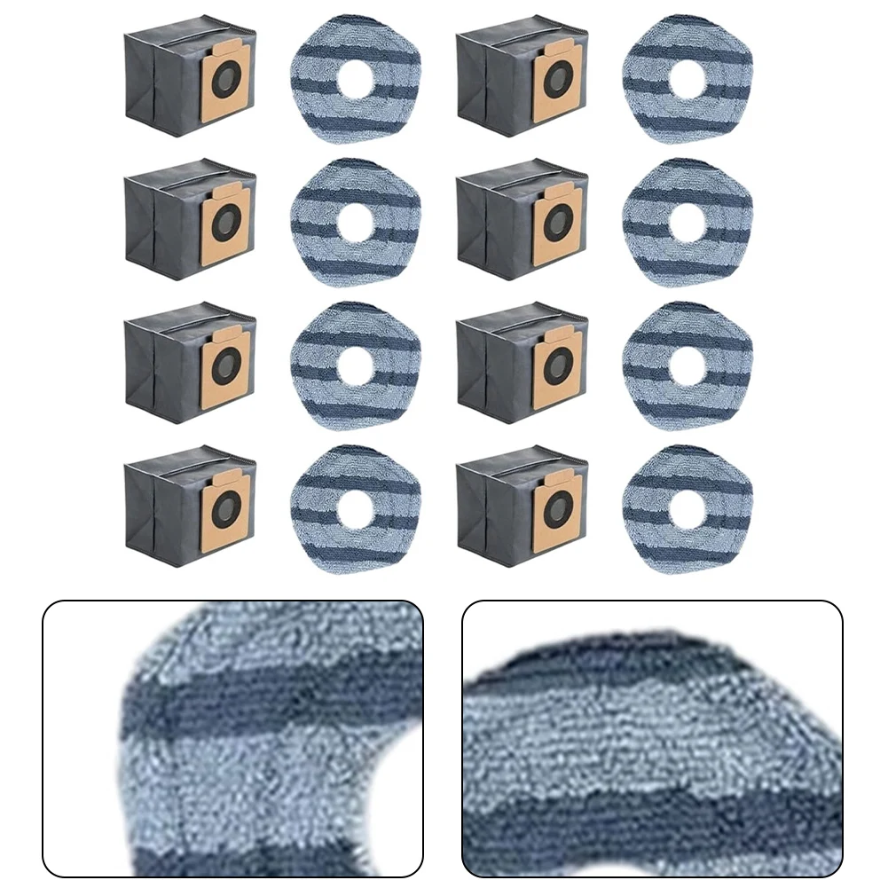 For Eufy X10 Pro For Omni Vacuum Cleaner Accessories 6 Mop Cloths 8 Dust Bags 14 PCS Compatible Replacement Parts