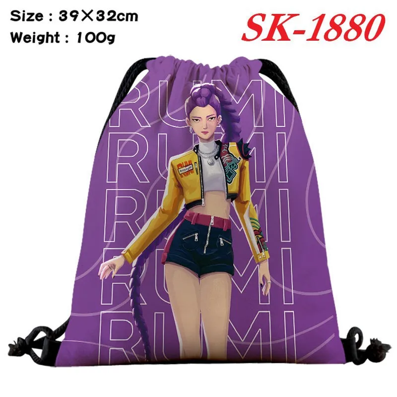 

New K-PoP Witch Hunter Bundle Pocket Drawstring Storage Bag Student Backpack Large Capacity Full Color Shopping Bag