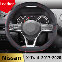 for Nissan X-Trail T32 2017~2025 X-Trail T32 Genuine Leather Car Steering Wheel Cover Cowhide Durable Auto Accessories