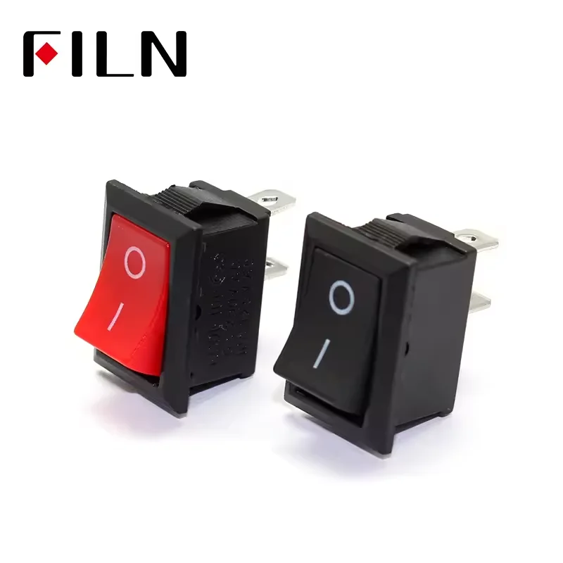 

KCD1-101 MRS-101 Mini Switch 21x15mm 6A 250VAC 10A 125VAC 2pins on off Snap-in Rocker Switch