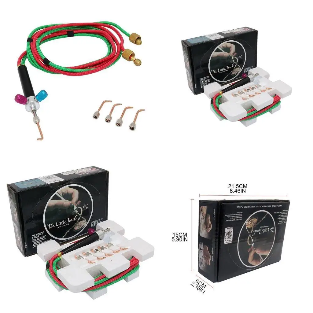 

652F Upgraded Little Torch Soldering Welding & 5 Tips Hoses Jewelry Making Tools