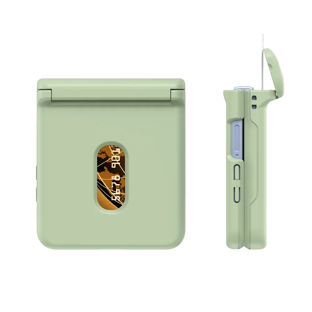 Fashion Candy Einfarbige Handyhülle für Samsung Galaxy Z Flip 7 6 5 4 3 5G Kartensteckplatz Scharnier Komplettpaket Anti-Drop-Schutzhülle – Detail 6