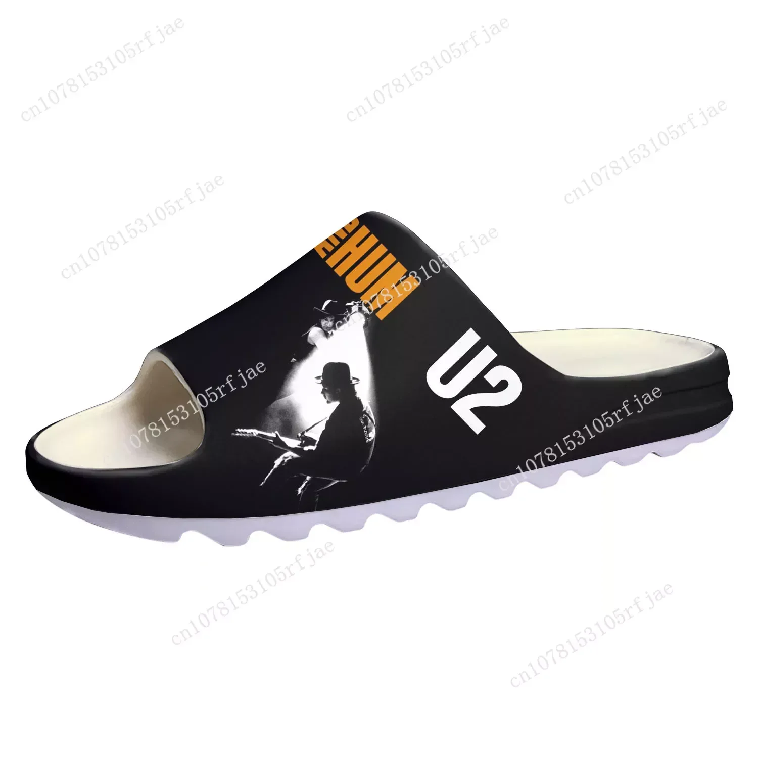 

U2 Rock Band Soft Sole Sllipers Home Clogs Step on Water Shoes Mens Womens Teenager Bathroom Beach Customize on Shit Sandals