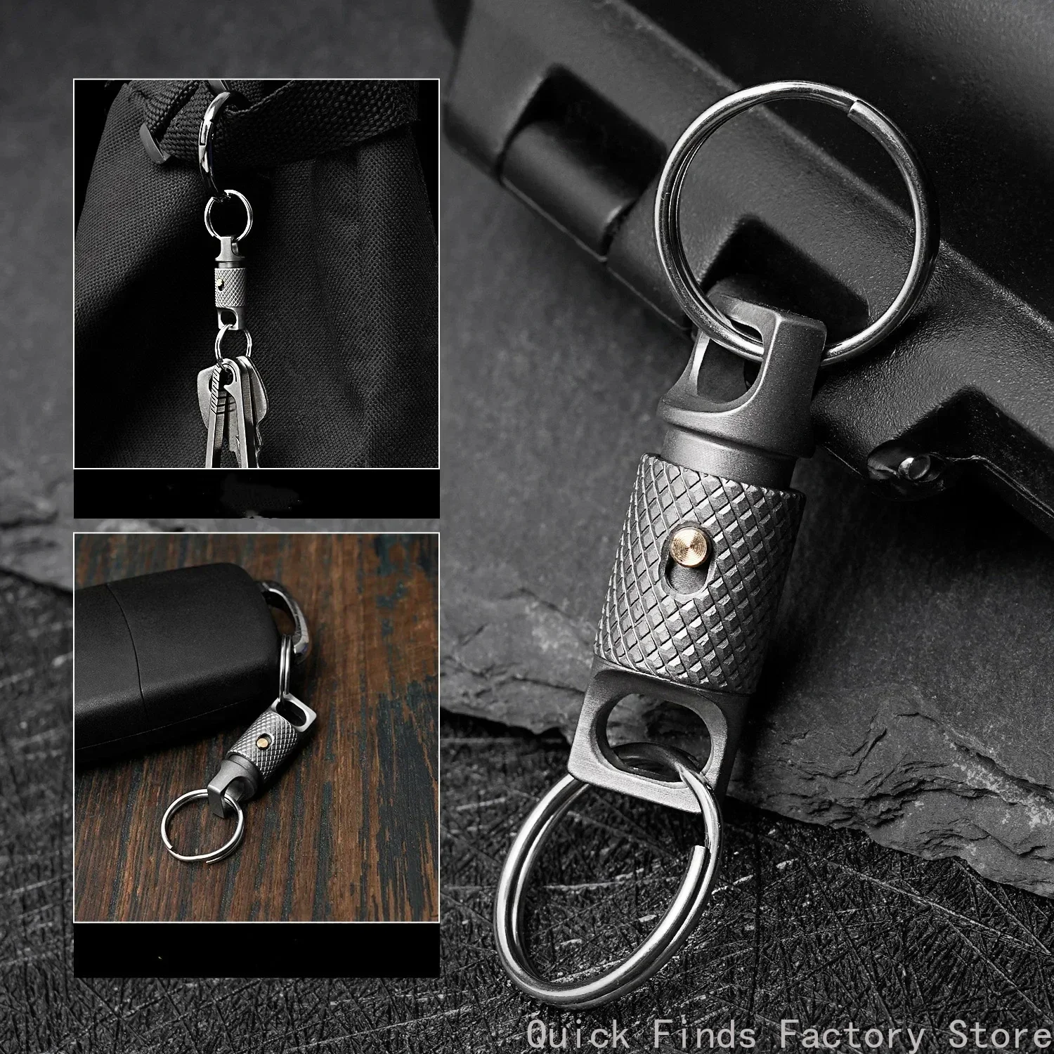 Titanium Alloy Mini Keychain Portable Quick Dismantling Durable Household Outdoor EDC Tool