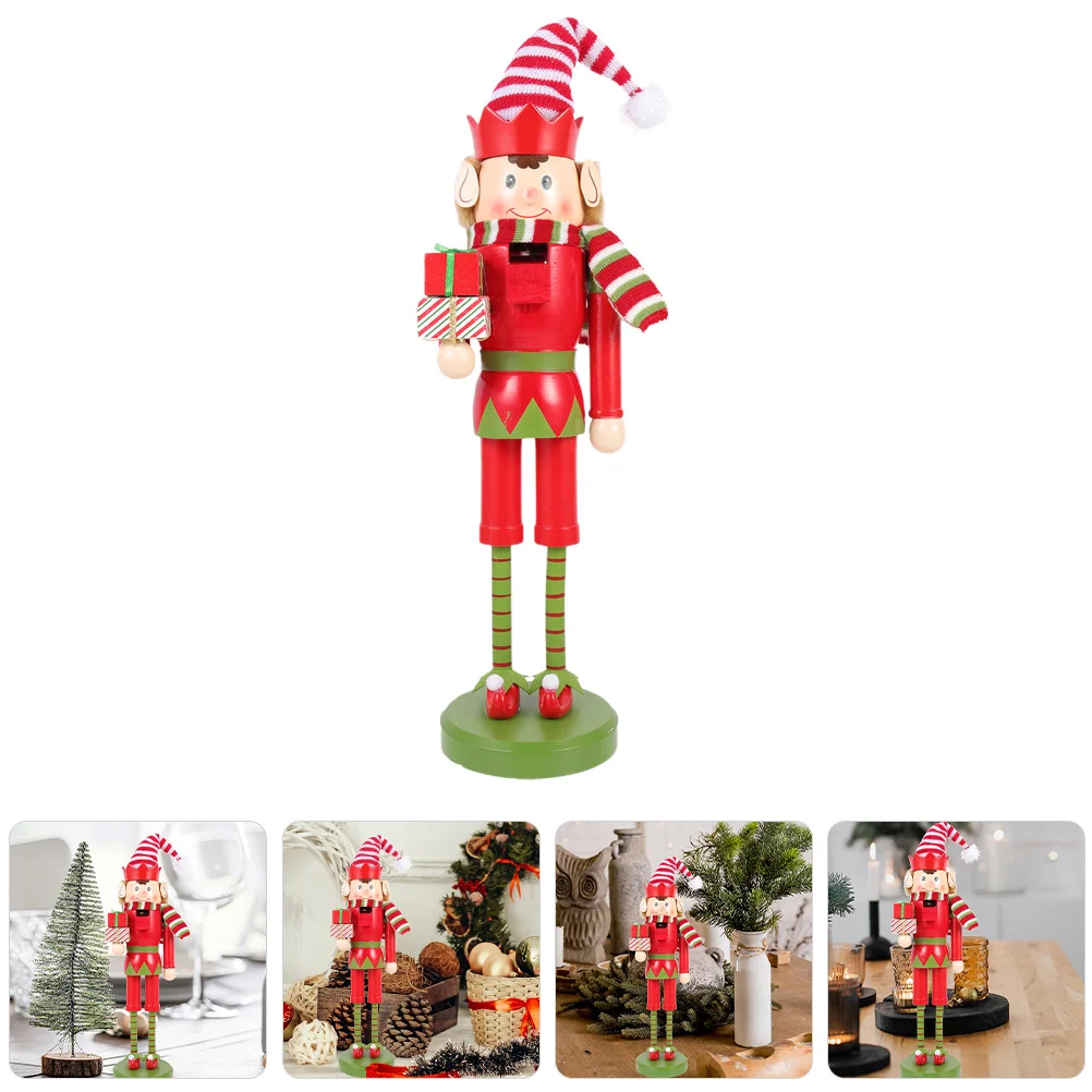 

Charming Wooden Nutcracker Christmas Decor Traditional Contemporary Elegance Holiday Mantel Tabletop Shelf Statue