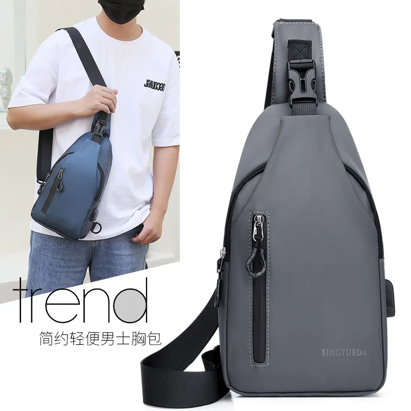 Bolsa pequena PU de um ombro para homens, bolsa crossbody elegante, função de esportes de lazer, mochila de viagem