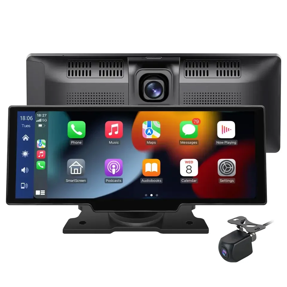 10.26 inch Car Radio Wireless Android Auto Carplay Dashcam Dashboard Car Dvd Player Mp5 Smart Screen With Camera