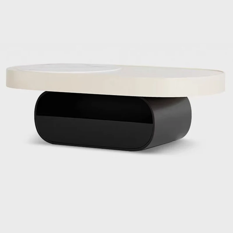 

xc-Modern Living Room Furniture Cream Style Oval Coffee Table Simple Design Wooden Base Apartment Coffee Table With Storage*