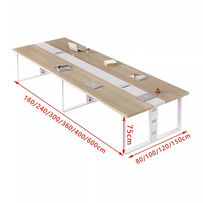 # Customized Extendable Solid Wood Long Office Conference Table Modern Training Conference Room Table Chair Combination 10-Seate