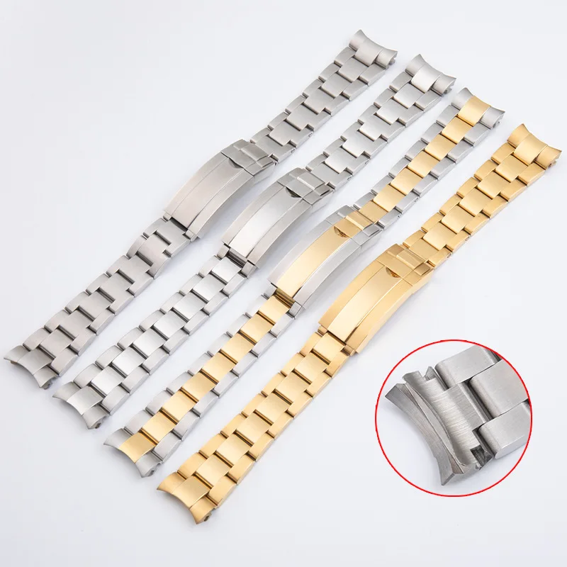 

316L Stainless Steel Watchband For Rolex Strap For 40mm Dial SUBMARINER DAYTONA Watch Band Glidelock Buckle 20mm Bracelet