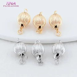 8*16MM 14K Gold Color Brass Necklace Connect Clasp Jewelry Making Supplies Diy Findings Accessories