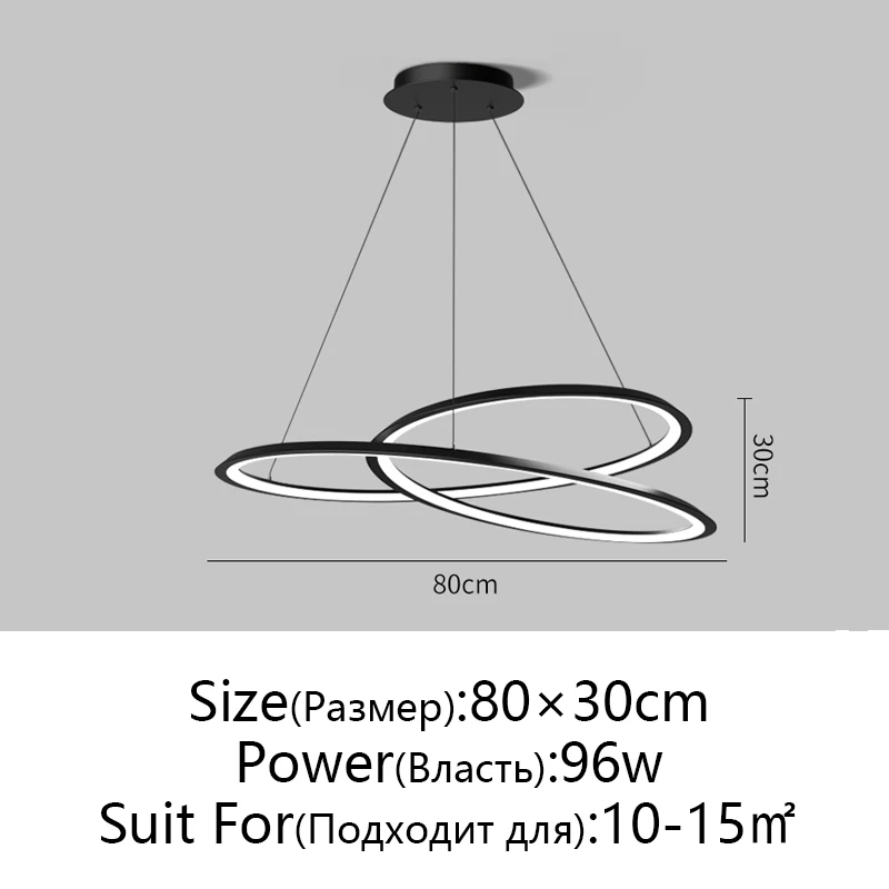 Ronde Kroonluchter Zwart/Wit Voor Woonkamer Eetkamer Keuken Kamer Ronde Vorm Kroonluchter Verlichtingsarmaturen Indoor Lightin
