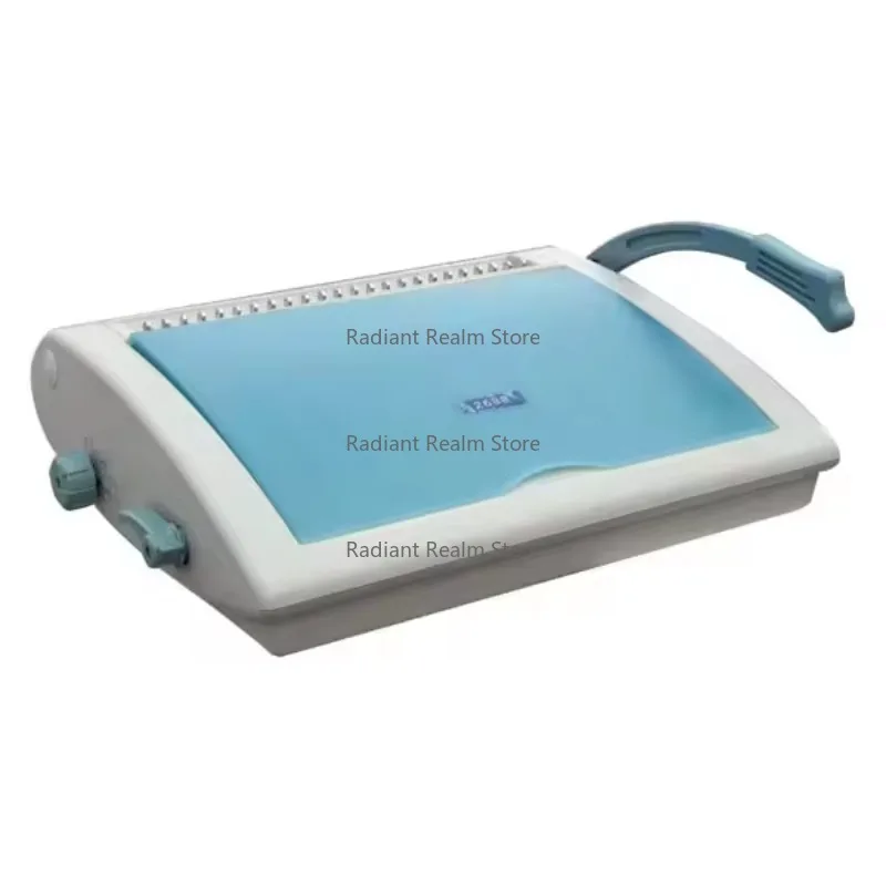A4 Desktop Office Stapler Manual Plastic Comb Binding Machine with 24-Hole Rubber Ring Paper Folder for Use