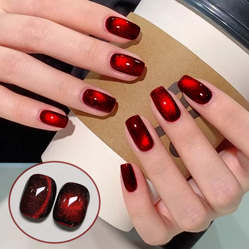 UR SUGAR 15ml Wine Cat Magnetic Gel Nail Polish Glitter Semi Permanant Soak Off UV LED Gel Varnish For Manicure Nail Supply