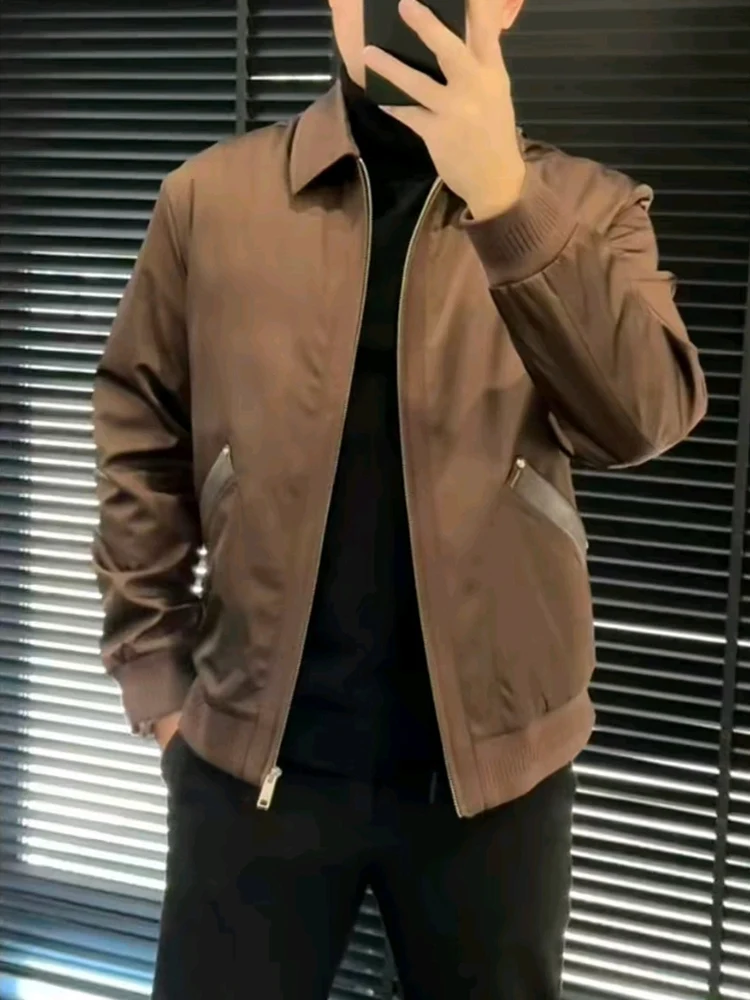 

Модная повседневная мужская пуховая куртка с воротником, высококачественная верхняя одежда для осени и зимы, новинка, приталенный крой, городской стиль