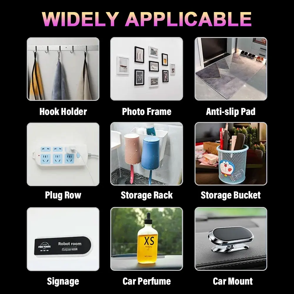 Silicone World 10PCS Strong Double-sided Adhesive Tape Acrylic Transparent Square Nano Wall Stickers Household Waterproof Tapes - Image 6