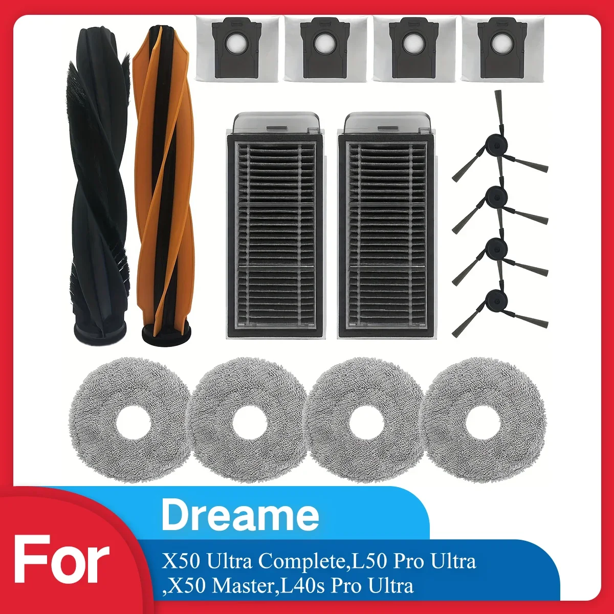 dreame-x50-ultra-complete、l50-pro-ultra、x50-master、l40s-pro-ultra-ロボット掃除機用アクセサリ交換部品
