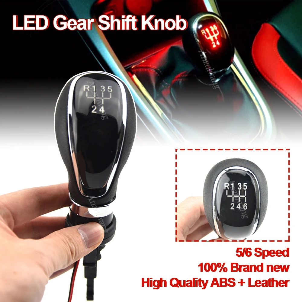 

5/6-Speed Head Handle Lever Replacement LED Car Gear Shift Knob Manual for Vauxhall Opel Buick Excelle GT/XT Astra 2009-2013