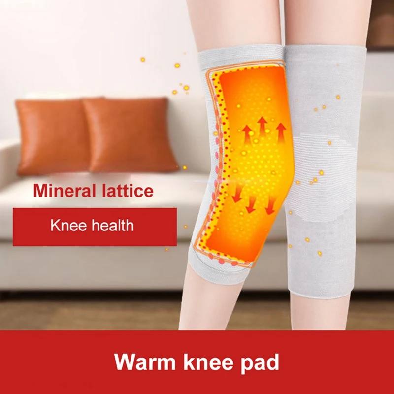 Adults Warm Knee Pad with Joint Pain Fever for More Than 16 Hours Bamboo Charcoal Fiber Self Heating Support Knee Brace