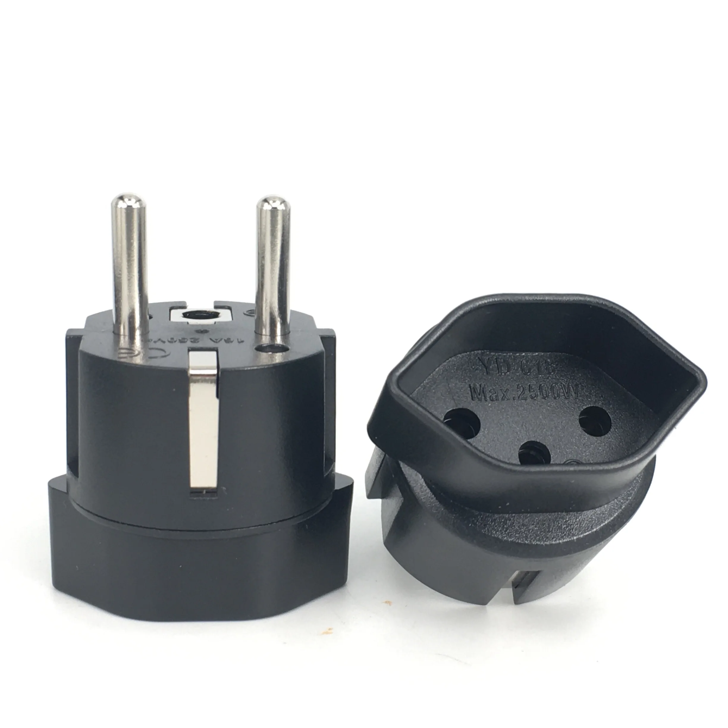 Bolantedz Europejska Francja Adapter wtyczki podróżnej, szwajcarski do europejskiego adaptera wtyczki Adapter podróżny gniazdo 10A 250V