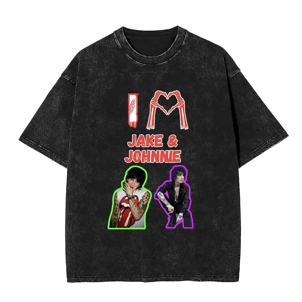 Vintage Washed T Shirts Jake Webber Johnnie Guilbert The Tinas Graphic T-shirts Men Women Clothing 100% Cotton Oversized T-shirt