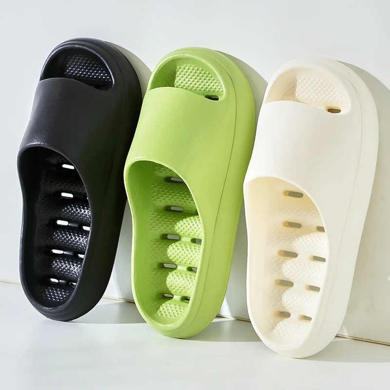 

Men Home Slippers Platform Hollow Sole Quick Dry Sandals Summer Bathroom Super Light Soft Anti-slip Slippers for Women Pantuflas
