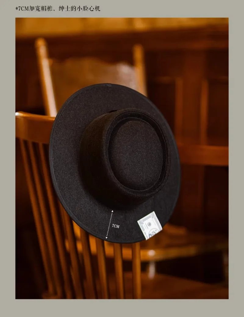 woolen-fabric-felt-hat-55-60cm-adjustable-7cm-wide-brimmed-flat-top-hat-wedding-party-talent-performance-xmas-gift