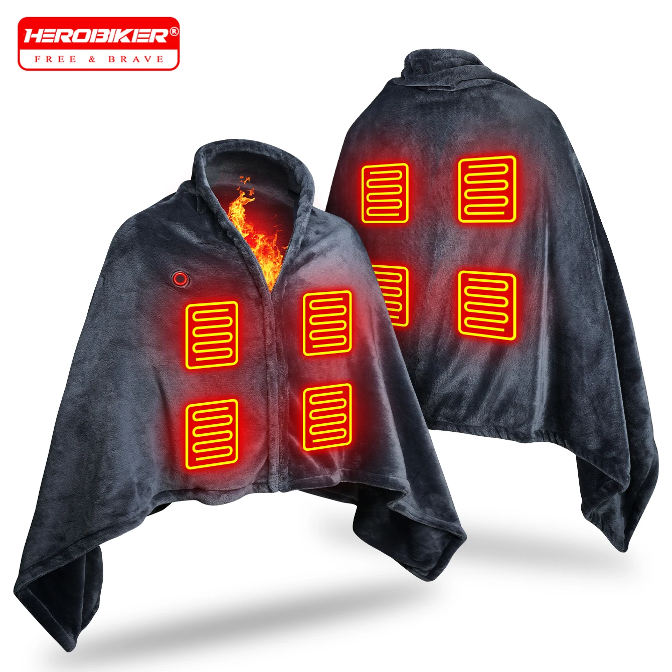 

Autumn And Winter Warm Shawl Outdoor Windproof And Cold Proof Warm Heated Shawl Blanket New USB Heated Scarf Blanket