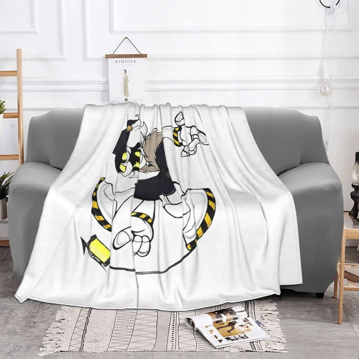 Murder Drones N Fleece Throw Blankets Anime Blankets for Sofa Office Super Warm Bedroom Quilt