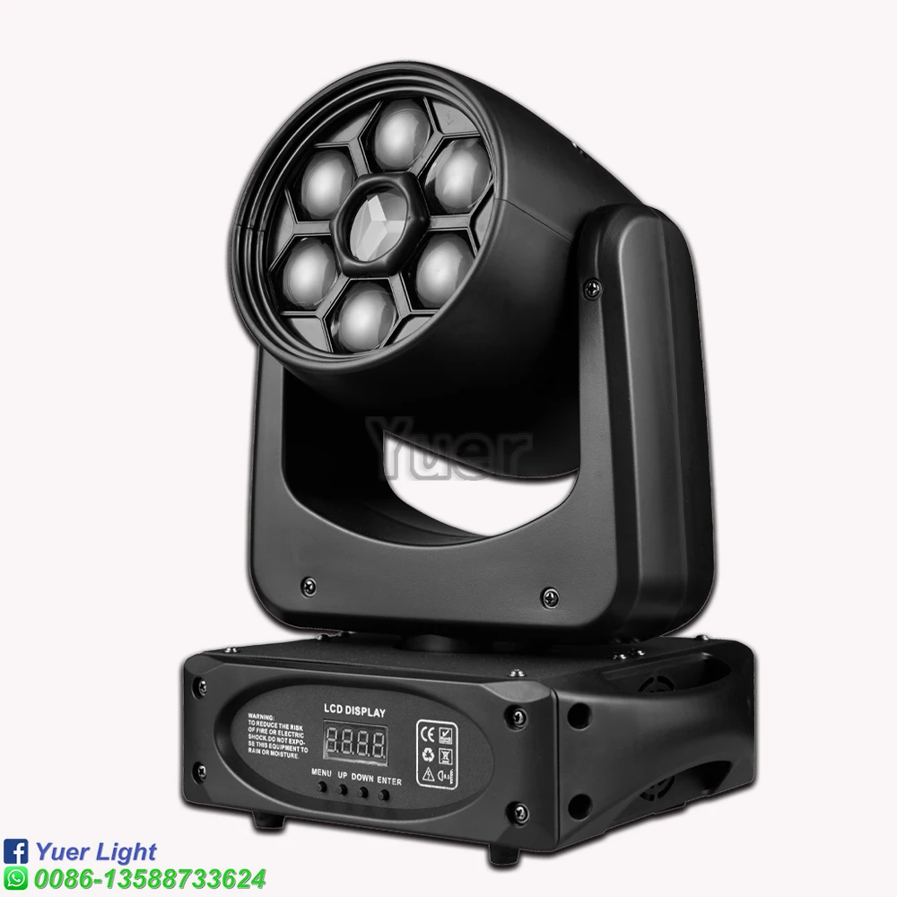 Imagem -03 - Yuer-rgbw Led Bee Eye Beam Spot Light Moving Head Light Dmx para dj Disco Bar Party Clube Iluminação de Natal Efeito de Palco 150w