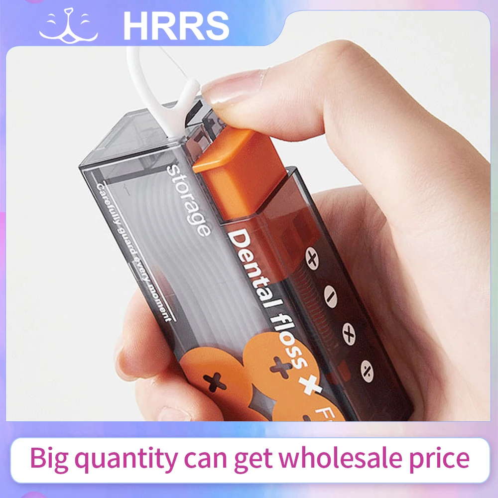 يتضمن صندوق واحد من موزع الخيط المحمول 10 قطع من منظم خيط تنظيف الأسنان الأوتوماتيكي القابل للصدف #2