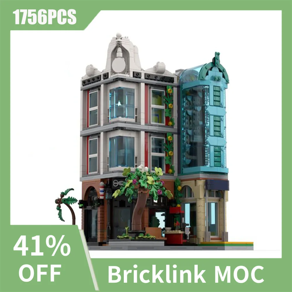 

NEW 1756PCS City Hot Selling Street View Moc Modular Downtown Arcade creative ideas Children Toy birthday Gift Blocks MOC-60380