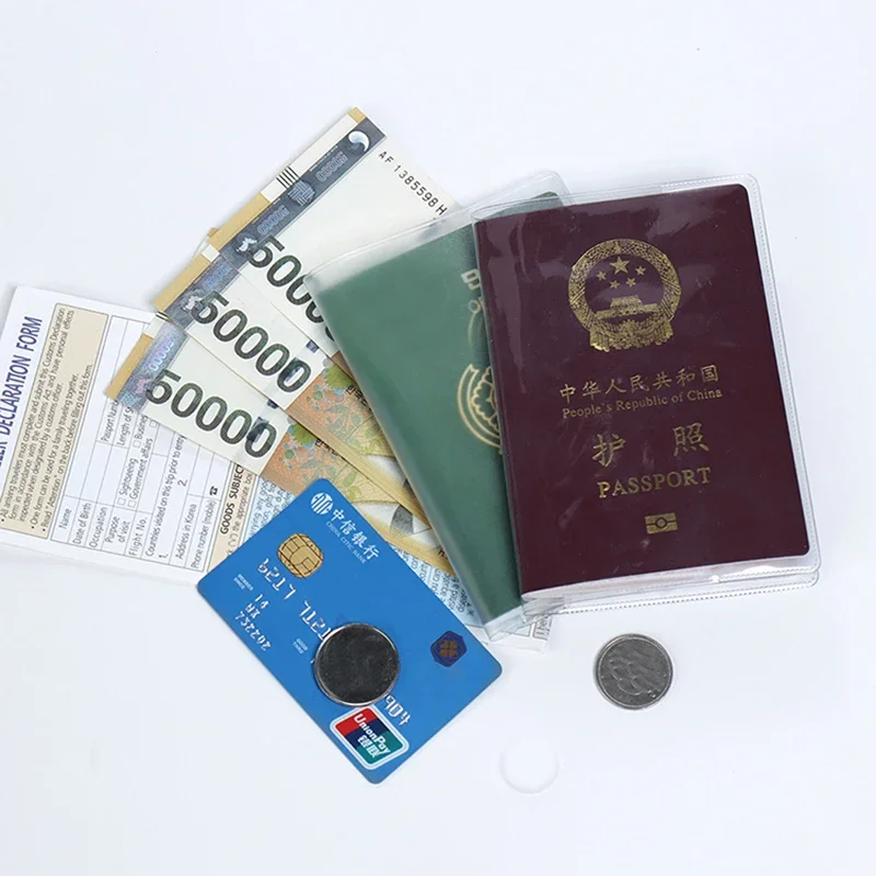 Funda protectora de PVC para pasaporte, funda impermeable para tarjetas de crédito, negocios, 1 piezas