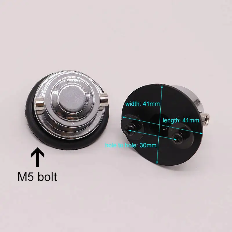 High Quality Round Drum Lug Aluminum Alloy with Rubber Gasket 30mm Hole To Hole M5 Bolt Double End Snare Drum Lugs Silver 1Pc
