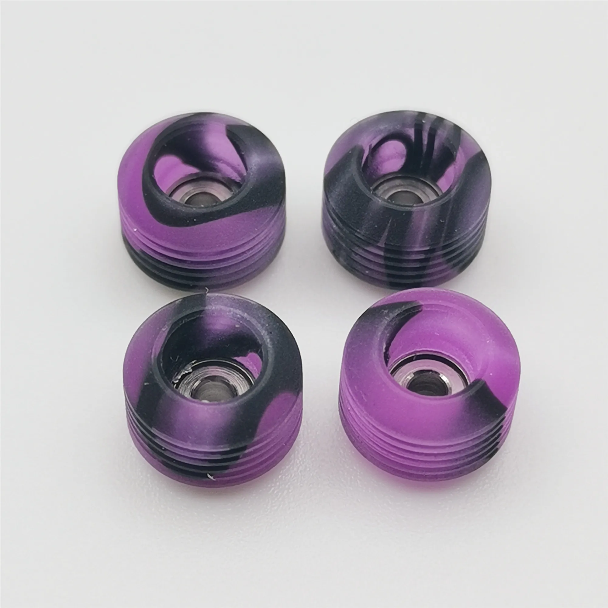 New Fingerboard Wheels for Professional Finger Skateboard Swirl Color with Hign Speed Bearing